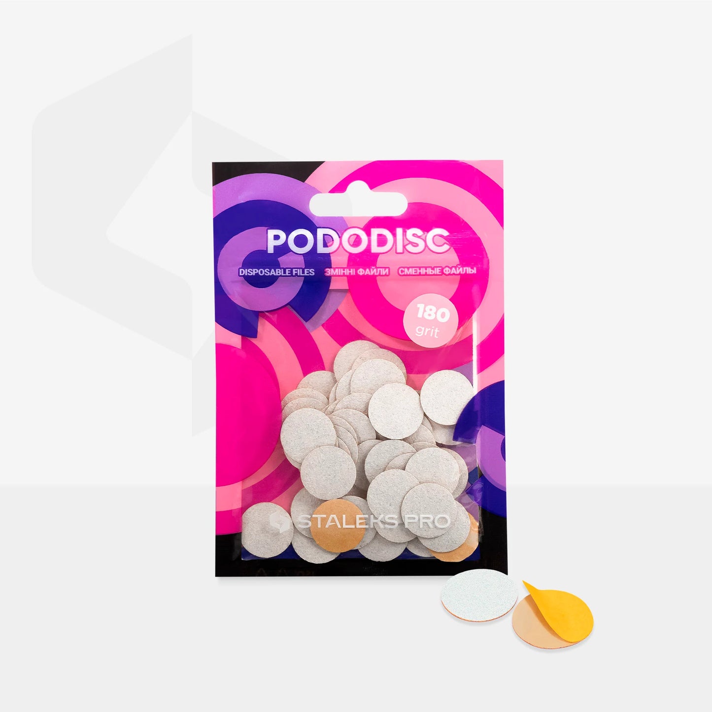 Lima Blanca Desechable con Espuma para Pododisc Staleks 50ud.