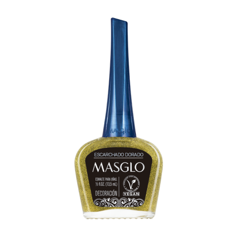 Escarchado Dorado Esmalte Tradicional Masglo 13,5ml.