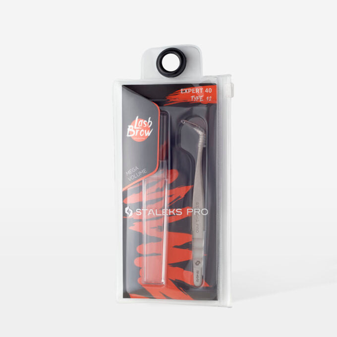 Pinza para extensiones de pestañas Expert 40-12 Staleks