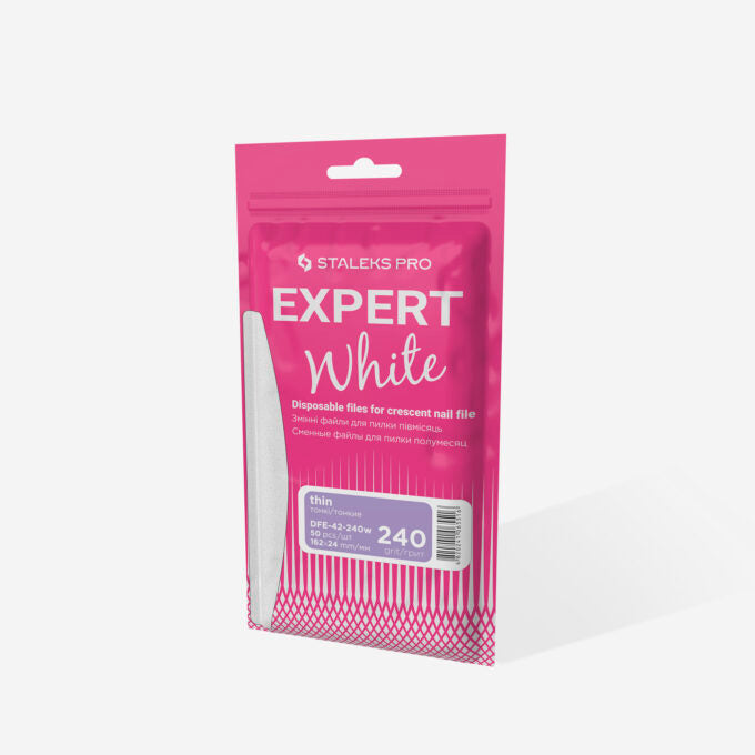 Lima Blanca Desechable Adhesiva Media Luna Expert 42 Staleks
