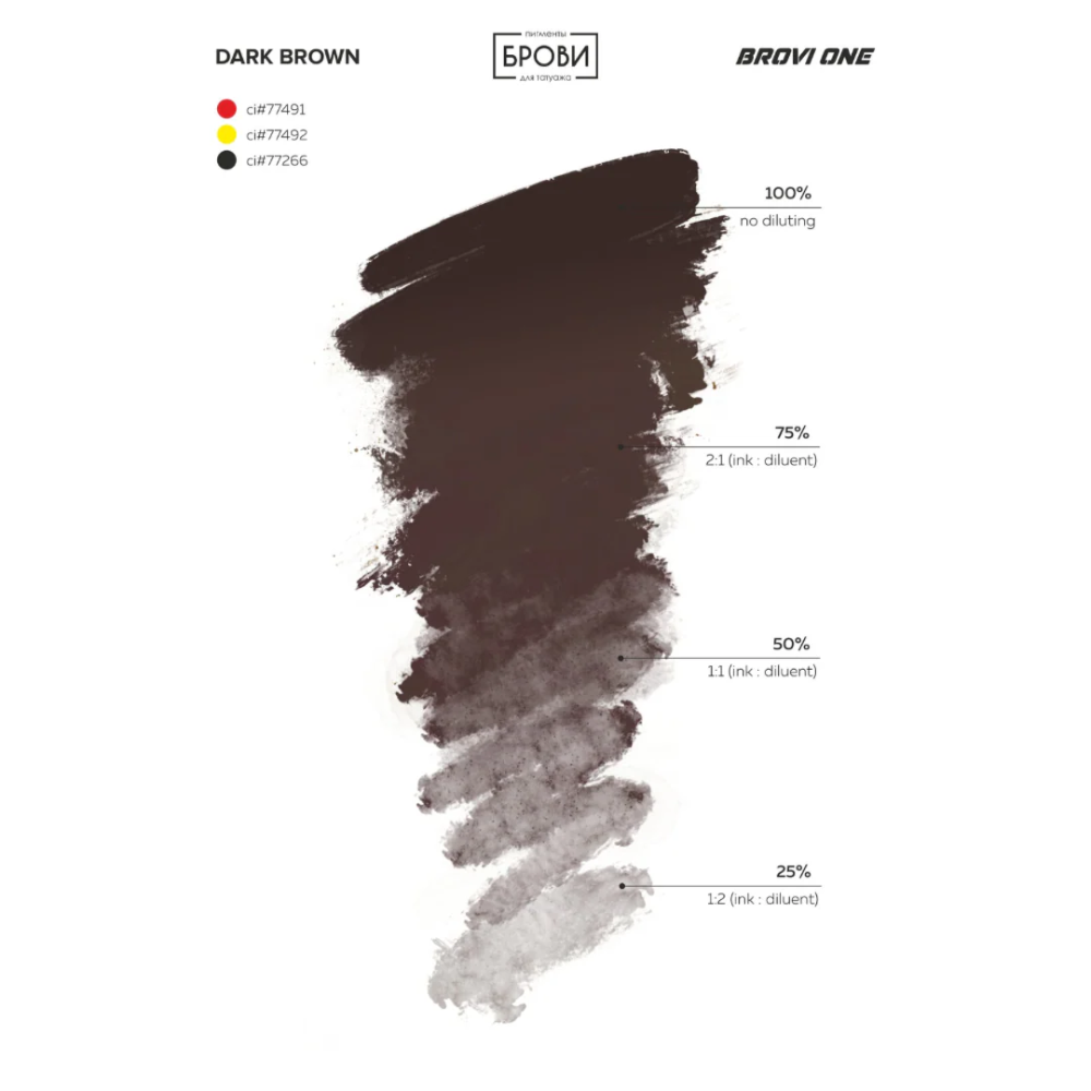 Dark Brown línea mineral 5ml Brovi