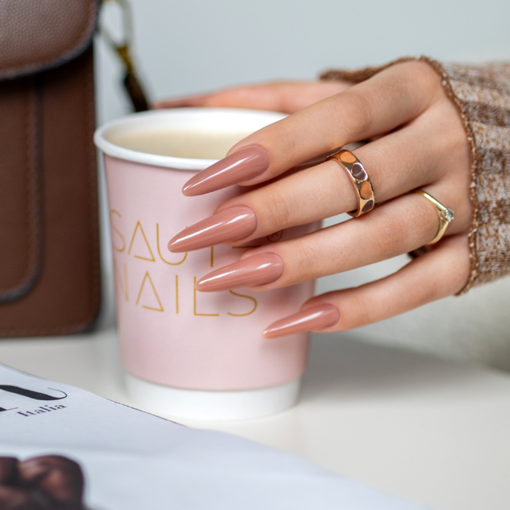 Mocha Essence esmaltes semipermanentes Saute Nails 4x8ml.