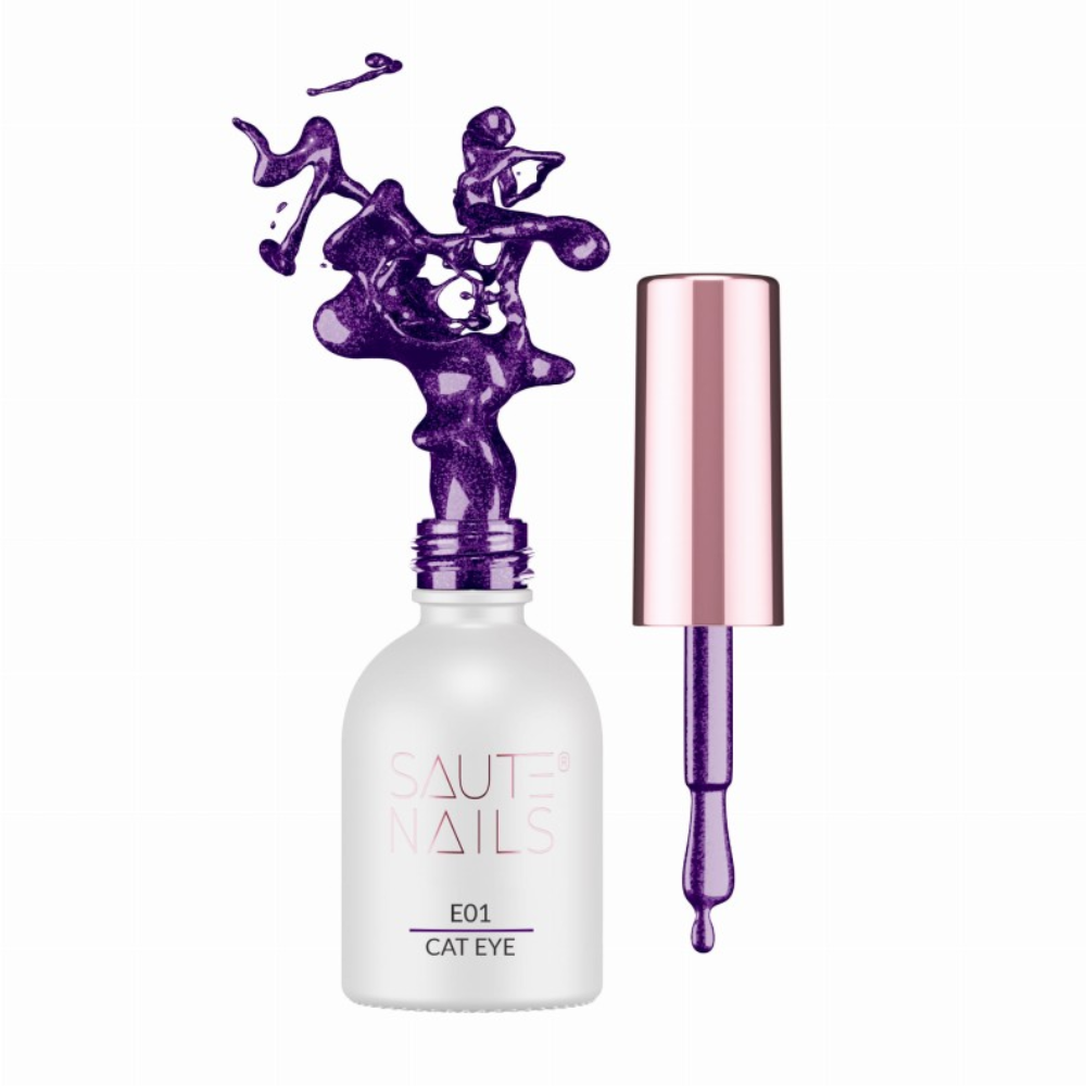 Cat Eye Effect esmaltes semipermanentes Saute Nails 4x8ml.