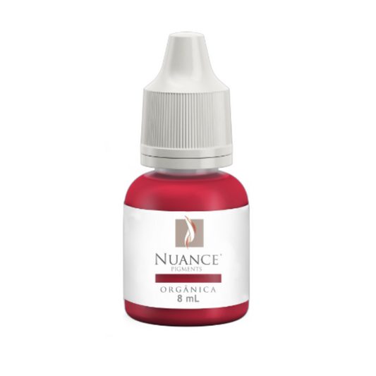 Granada pigmento tono rojo intenso para micropigmentación de labios.