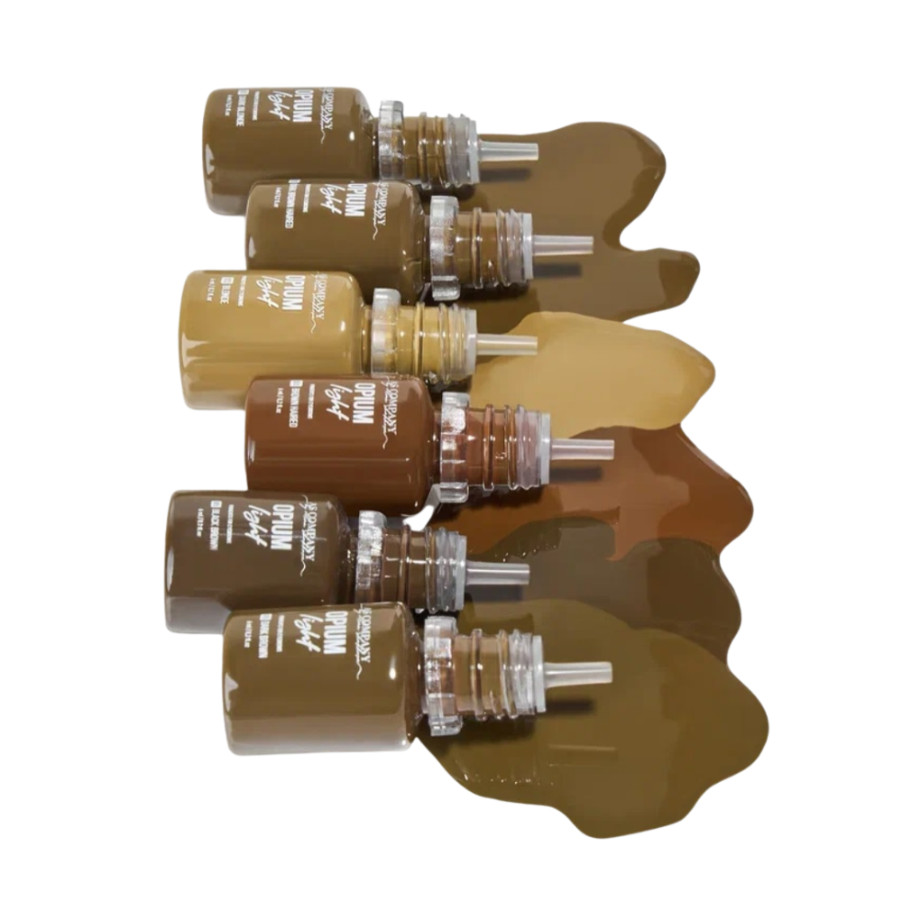 Brown Haired línea mineral As Pigments