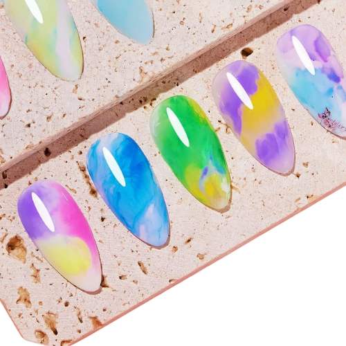 muestrario de uñas con blooming gel