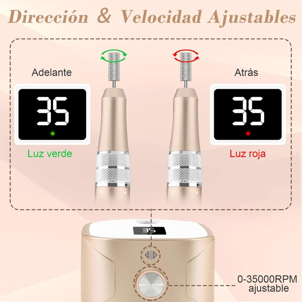 Kredioo Torno Uñas 35000 RPM Oro