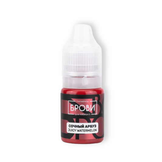 Juicy Watermelon pigmento rojo claro cálido para micropigmentación de labios.