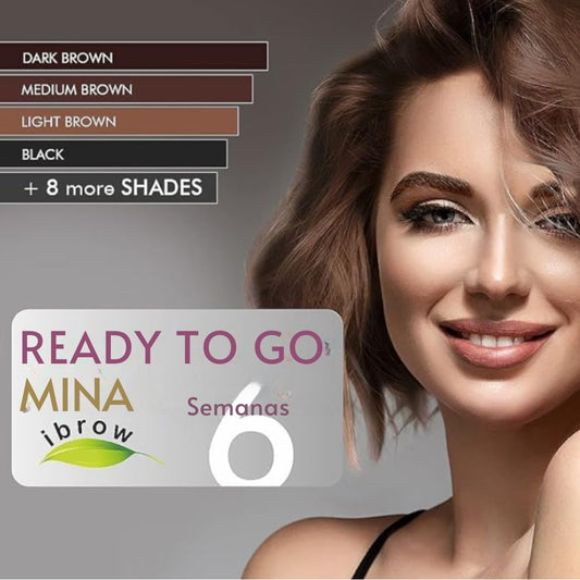 Henna Dark Brown Kit Profesional para Cejas Vegano Mina IBrow