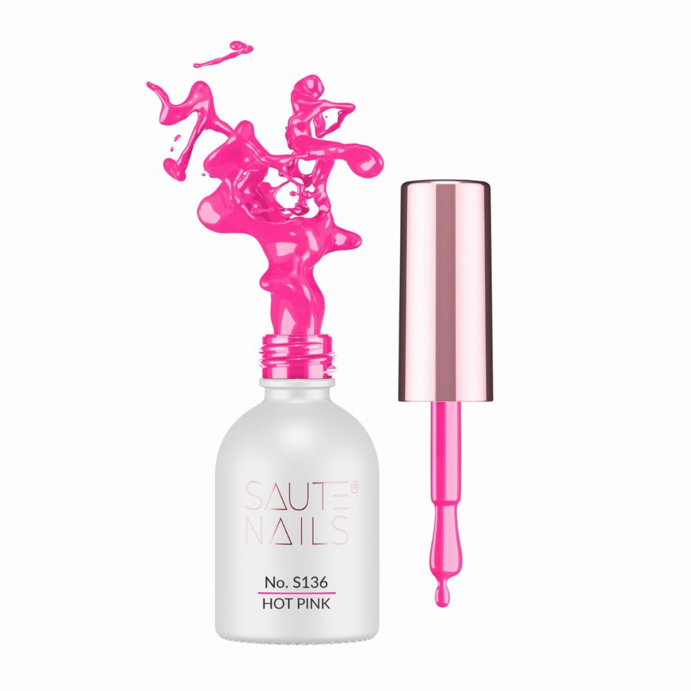 Hot Pink Esmalte Semipermanente Saute Nails 8ml.