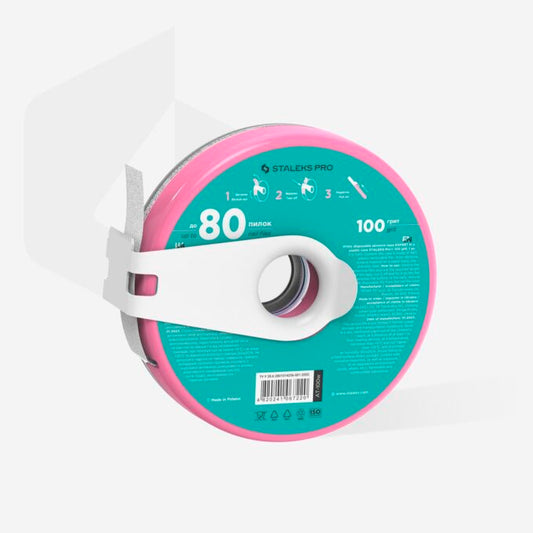 Cinta Abrasiva Blanca Desechable, Base Adhesiva lima fina, en Estuche de Plástico Expert Staleks