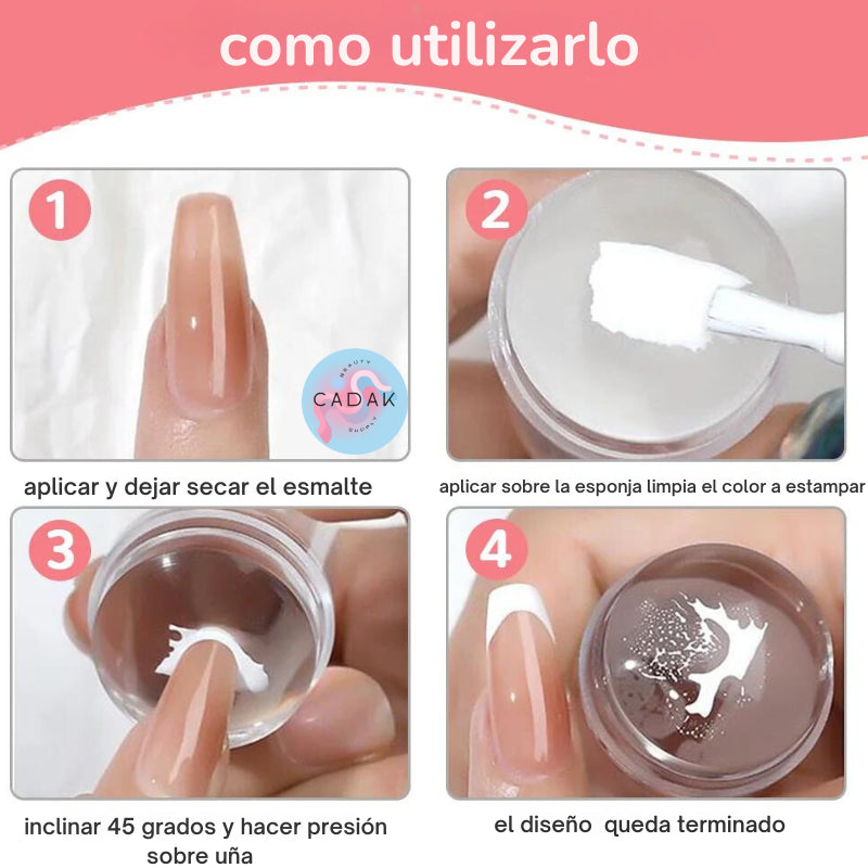 Sello Estampador para Uñas - Stamping Nail Art