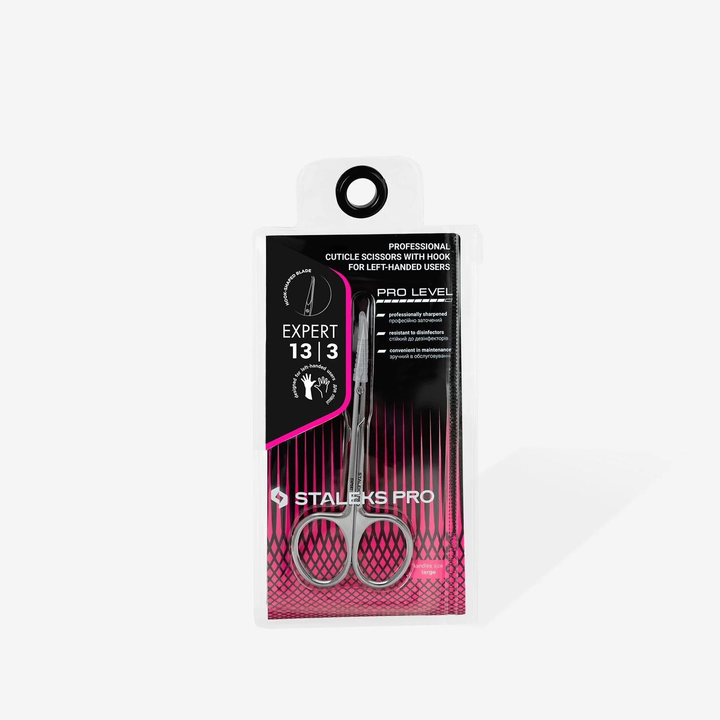 Tijeras para Cutículas Expert 13 Type 3 c/gancho para Zurdos Staleks