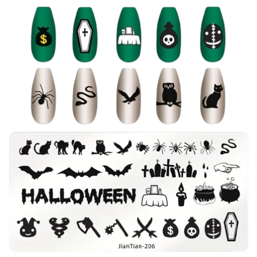 Placa Stamping Halloween