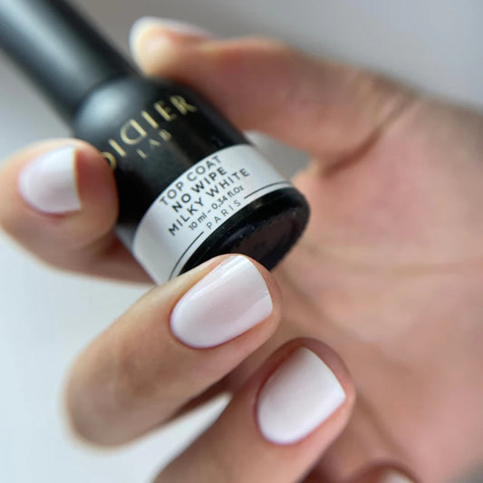 Top Coat no wipe Milky White Didier lab 10ml.