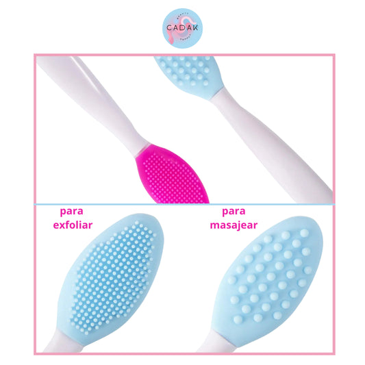 Cepillo Doble de Silicona para limpieza y exfoliación