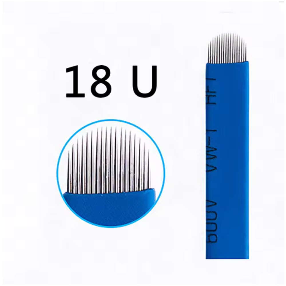 Agujas microblading 18U 0.25mm Pack 10ud.