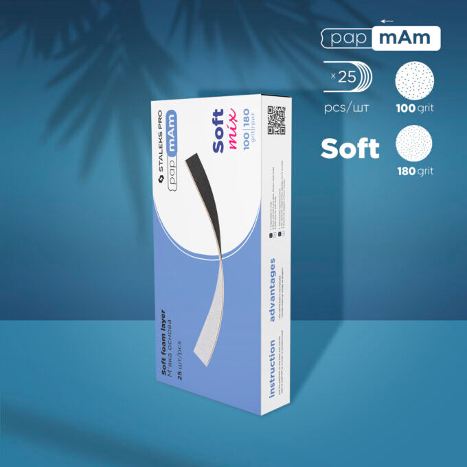 Lima Desechable Doble Cara+ Capa Espuma PapmAm Mix Expert 20 Staleks