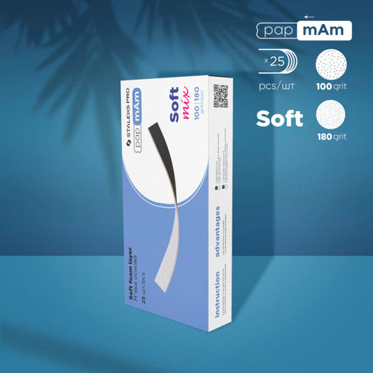 Lima Desechable Doble Cara+ Capa Espuma PapmAm Mix Expert 20 Staleks