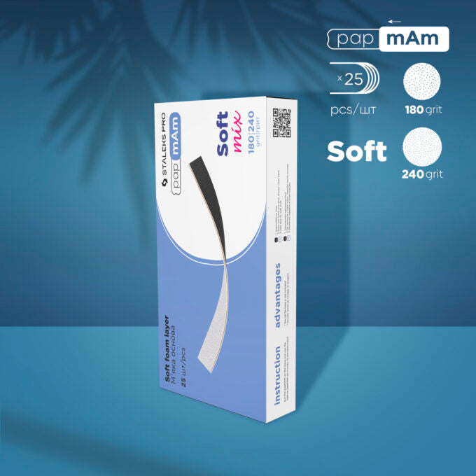 Lima Desechable Doble Cara+ Capa Espuma PapmAm Mix Expert 20 Staleks