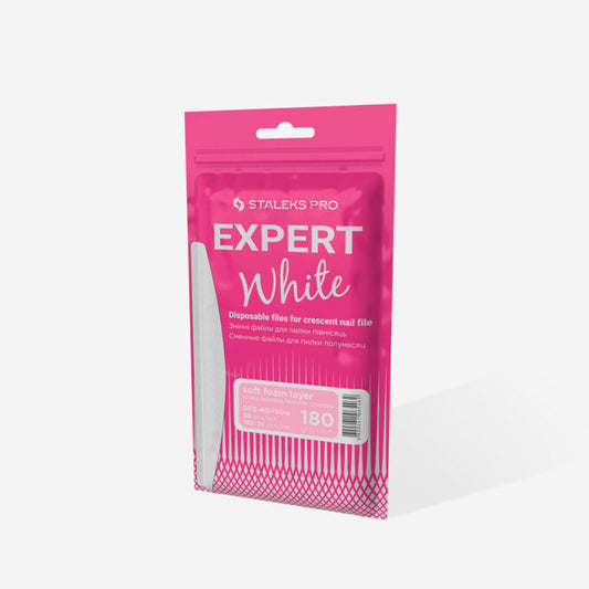Lima Blanca Desechable Adhesiva Media Luna Base Suave Expert 40 Staleks