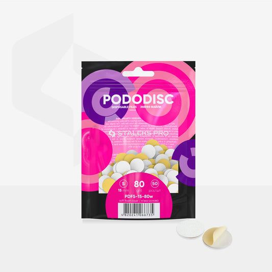 Lima Blanca Desechable con Espuma para Pododisc Staleks 50ud.