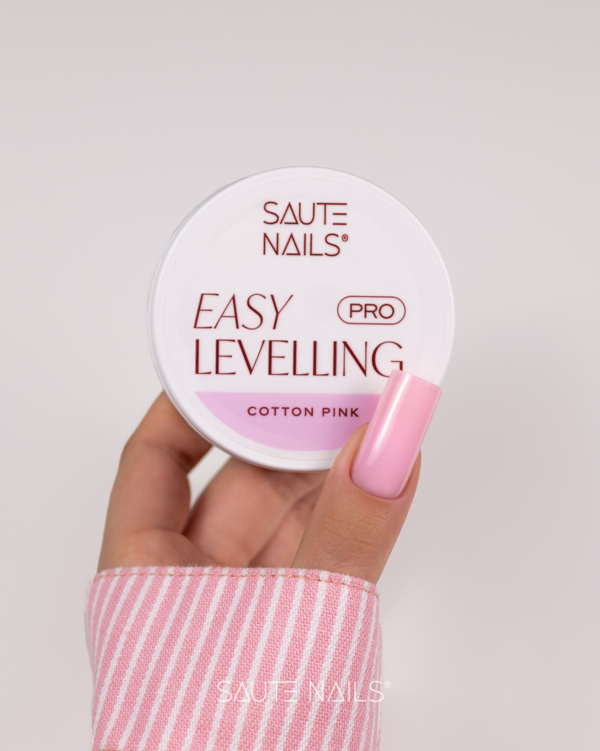 asy Levelling PRO Cotton Pink Saute Nails 30g – Gel constructor tono rosa algodón