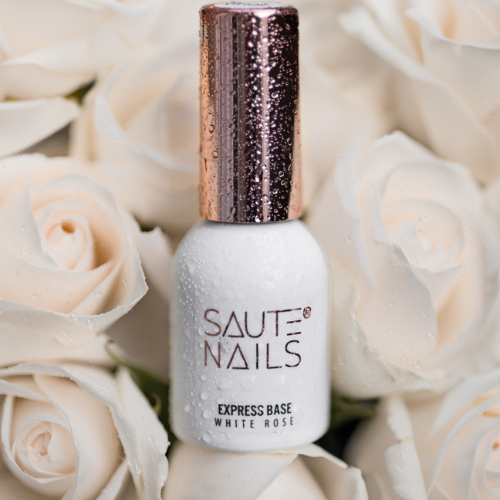 Express Base White Rose Saute Nails 8ml – Base rubber blanca lechosa TPO y HEMA Free