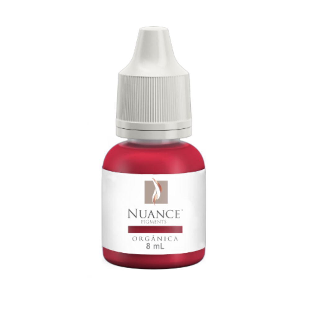 Granada pigmento tono rojo intenso para micropigmentación de labios.