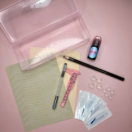 Kit de Primeros Trazos Microblading – Kit de práctica profesional con guía digita