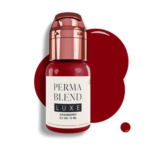 Cranberry Perma Blend Luxe 15ml, pigmento híbrido arándano intenso para lip blushing y micropigmentación de labios