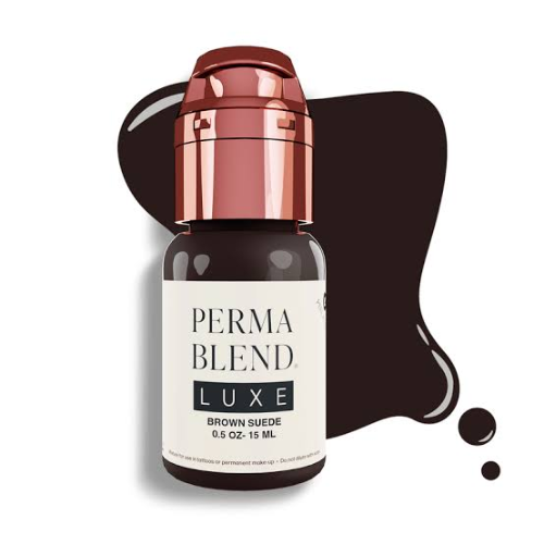 Brown Suede Perma Blend Luxe 15ml, pigmento híbrido marrón oscuro frío para micropigmentación de cejas PMU