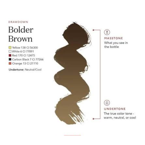 Bolder Brown Tina Davies Perma Blend Luxe 15ml, composición INCI pigmento híbrido marrón oscuro intenso para ceja