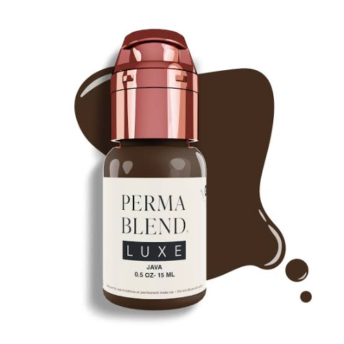 Java Perma Blend Luxe 15ml, bote pigmento marrón medio frío para micropigmentación de cejas castañas PMU