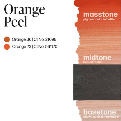Orange Peel Perma Blend Luxe 15ml, composición INCI modificador naranja cálido baja opacidad para labios y cejas