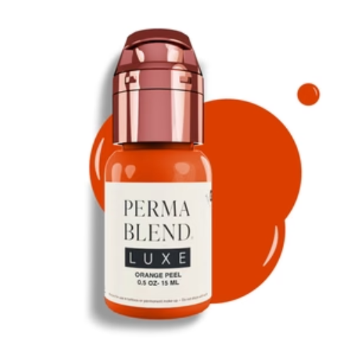 Orange Peel Perma Blend Luxe 15ml, bote modificador naranja cálido para neutralizar labios fríos en micropigmentación PMU