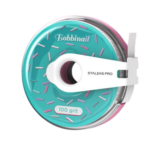 Cinta Abrasiva Blanca Desechable, Base Adhesiva lima fina, en Estuche de Plástico Expert Staleks