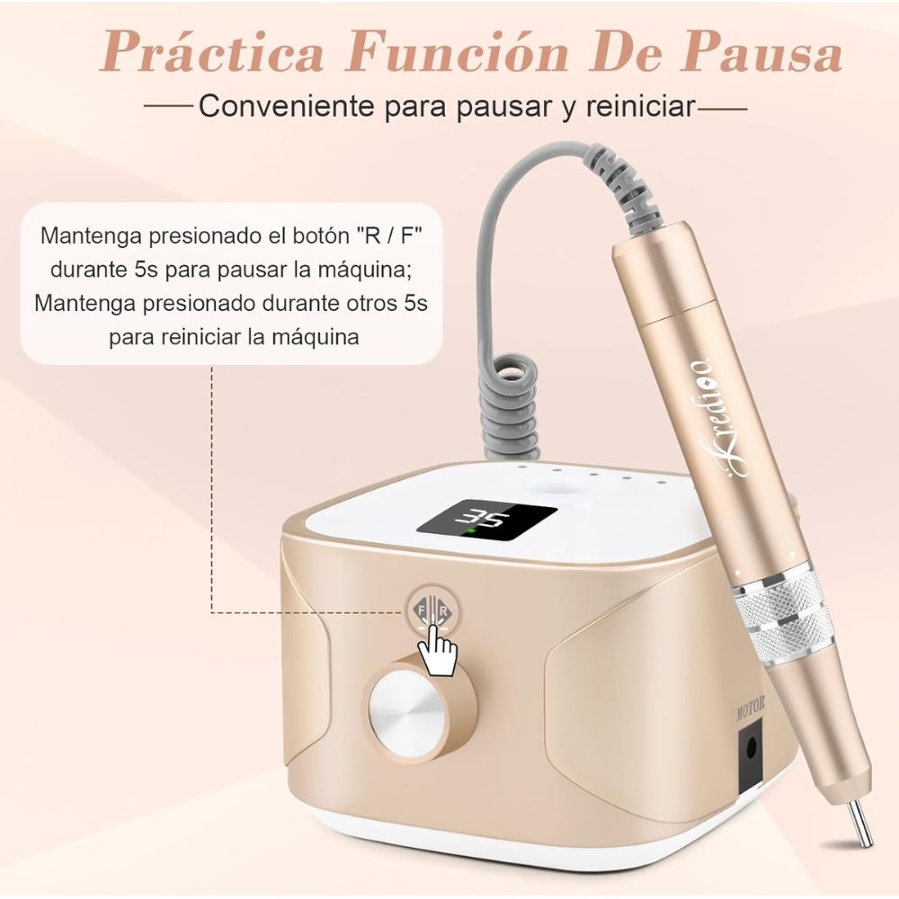 Kredioo Torno Uñas 35000 RPM Oro