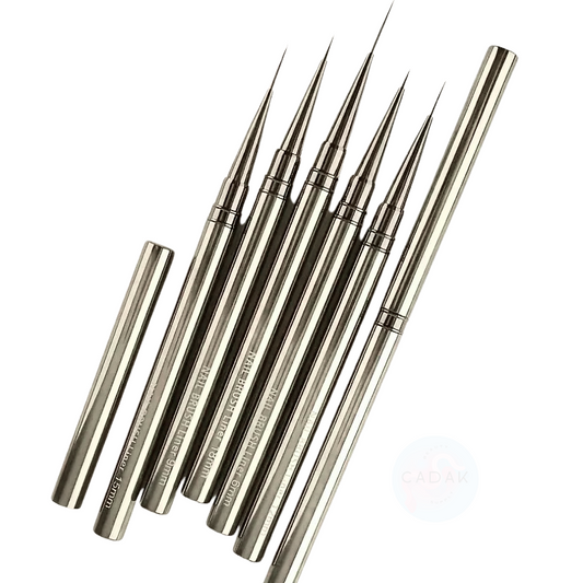 Set 5 pinceles punta fina nails art