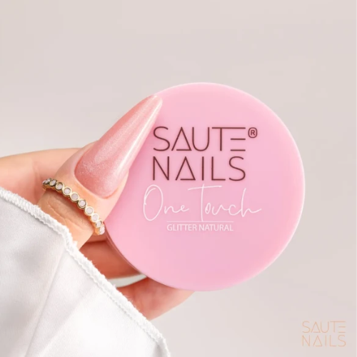 Glitter Natural One Touch Gel Constructor Saute Nails