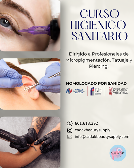 Curso Higiénico Sanitario para profesionales de micropigmentación, tatuaje y piercing