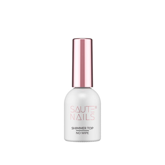 Topi Shimmer Acabado Plateado No Wipe Saute Nails 8ml.