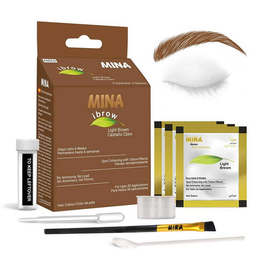 Henna Light Brown Kit Profesional para Cejas Vegano Mina Brow