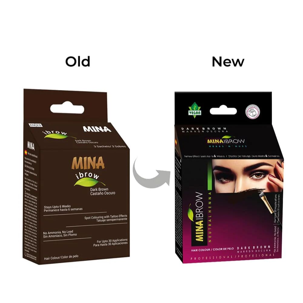 Henna Dark Brown Kit Profesional para Cejas Vegano Mina Brow