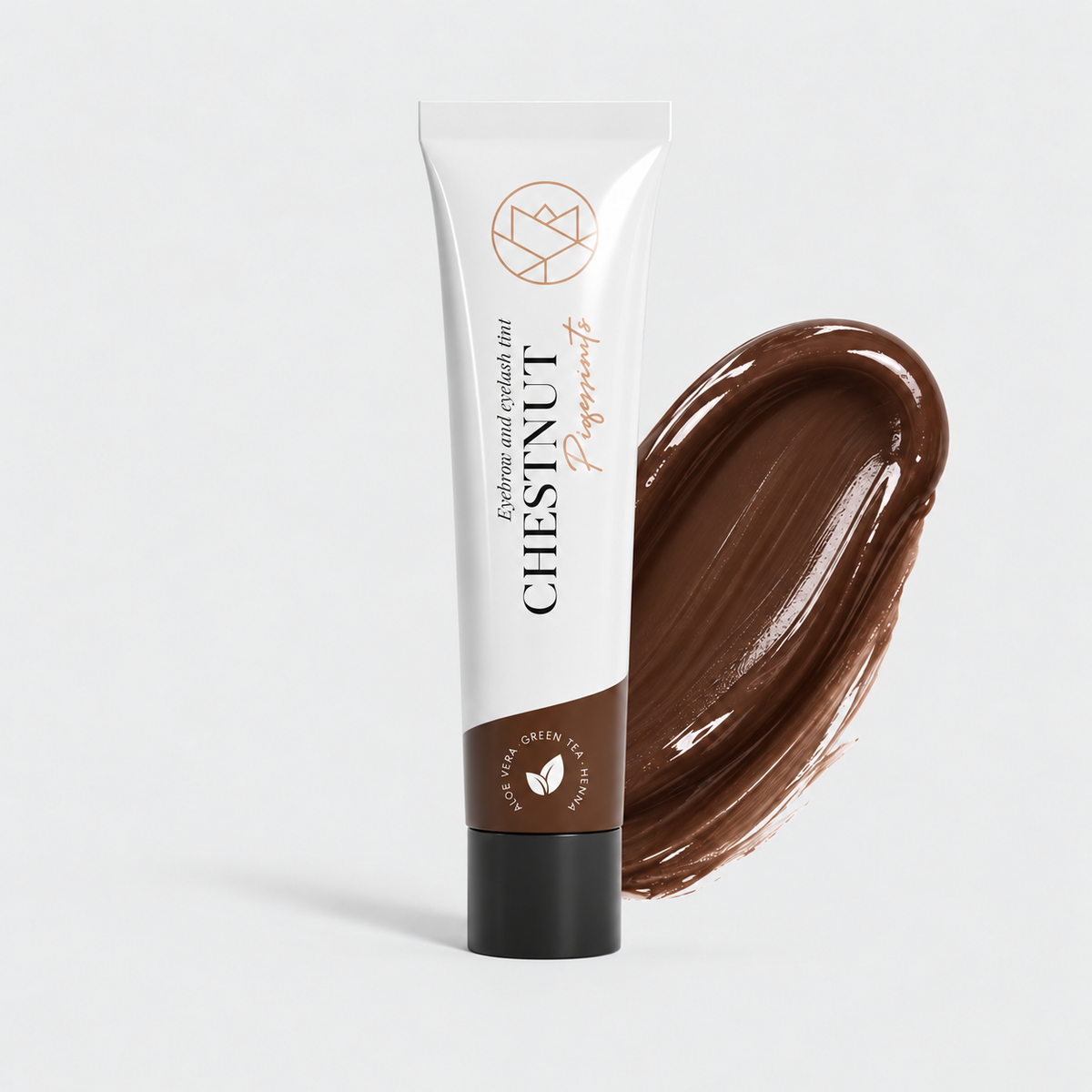 Tinte híbrido PE Cosmetics 15ml tono castaño para cejas y pestañas