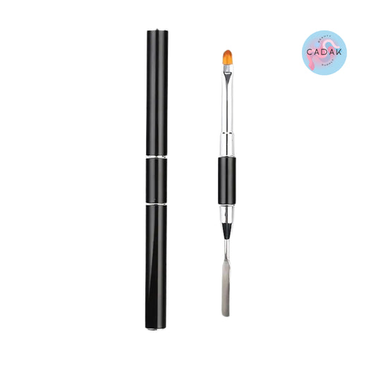 Pincel Doble Cara Gel con Espátula