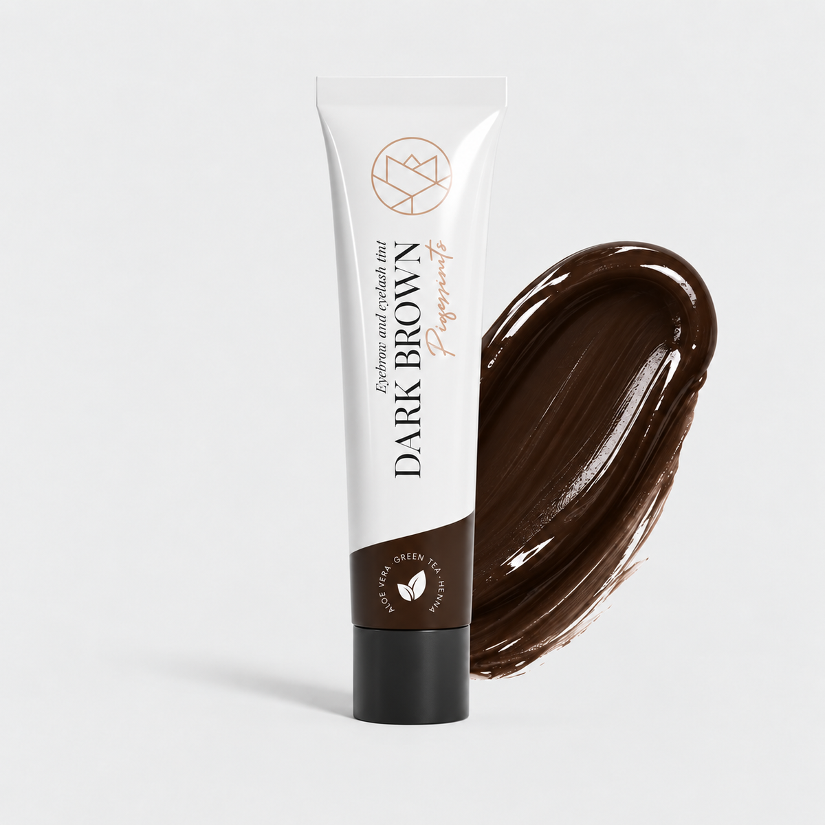 Tinte híbrido PE Cosmetics 15ml tono marrón oscuro para cejas y pestañas