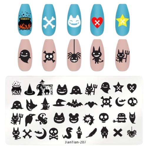 Placa Stamping Halloween
