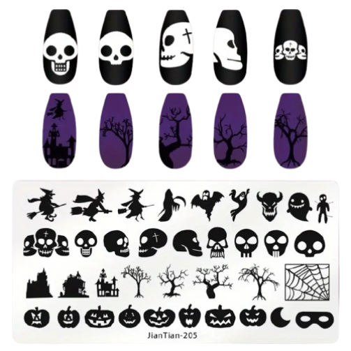 Placa Stamping Halloween