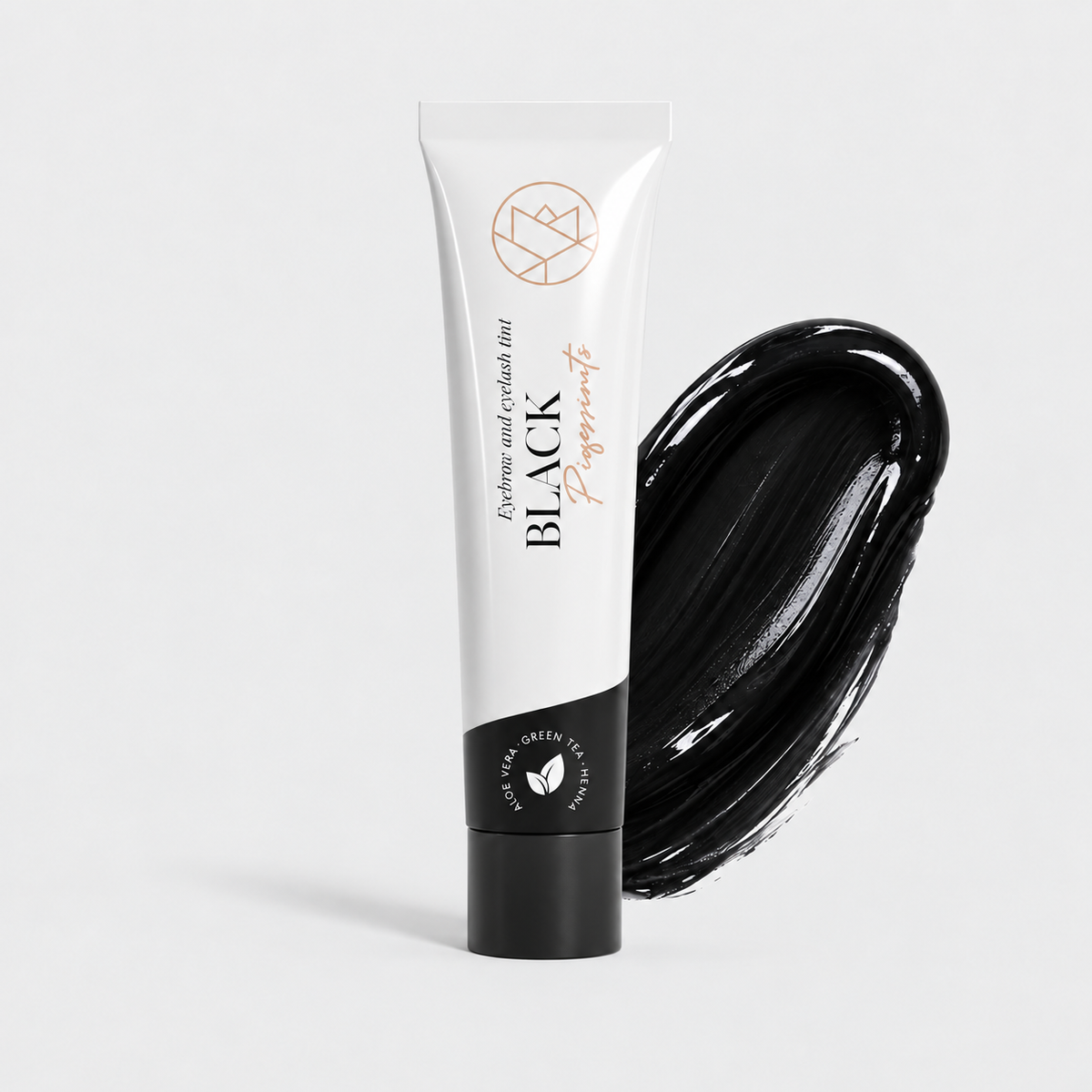 Tinte híbrido PE Cosmetics 15ml tono negro para cejas y pestañas